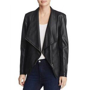 🆕 NWT - BB DAKOTA Women’s Black Vegan Leather Asymmetrical Moto Jacket - Large